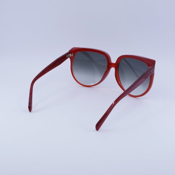 Celine CL4048IN 66P Sunglasses Red Cat Eye Frame, Gradient Green Lenses - Picture 9 of 10